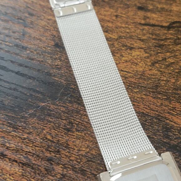 Vintage Watches Yves Rocher Square Dial Silver Mesh Band Minimalist Quartz - Picture 7 of 10
